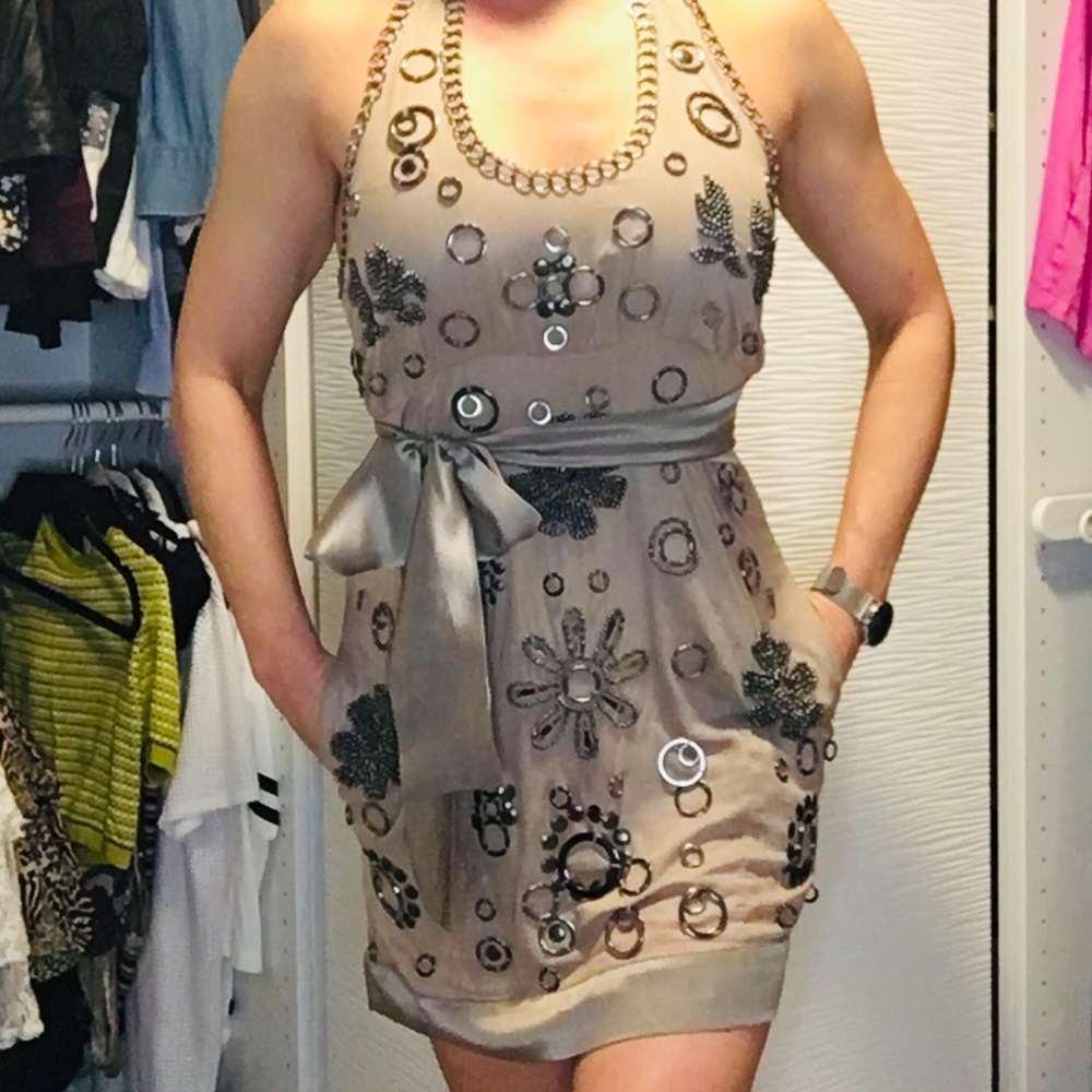 Sheri bodell grey dress medium